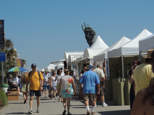 King Neptune almost seems as if he's part of the show.